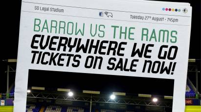 CARABAO CUP TICKET NEWS: Barrow (A)