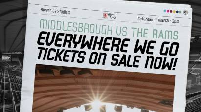 TICKET NEWS: Middlesbrough (A)