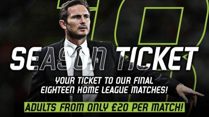 Last Chance To Purchase Season Ticket For Final 18 Games!