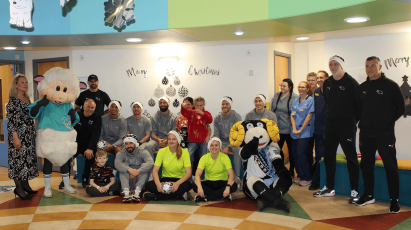 COMMUNITY: Derby County Make Christmas Visit To Royal Derby Hospital