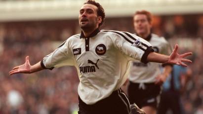 Snapshot In Time: Baiano Celebrates Scoring As Derby Defeat Coventry At Pride Park