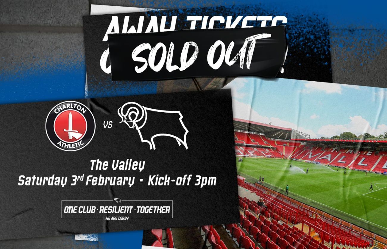 Charlton Athletic Away Tickets Sold Out - Blog - Derby County